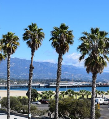 Santa Barbara's Stearns Wharf view from Beachside Inn